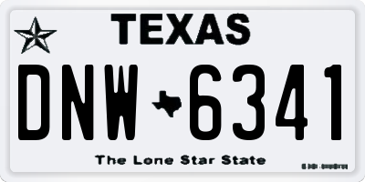 TX license plate DNW6341