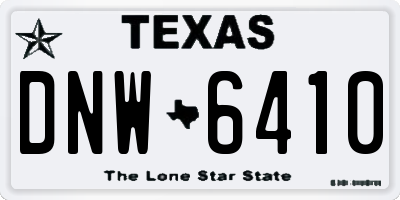 TX license plate DNW6410