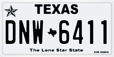 TX license plate DNW6411