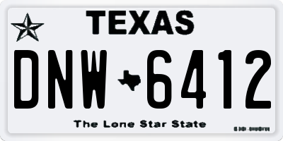 TX license plate DNW6412