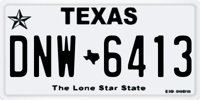 TX license plate DNW6413