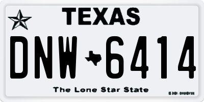 TX license plate DNW6414