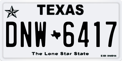 TX license plate DNW6417