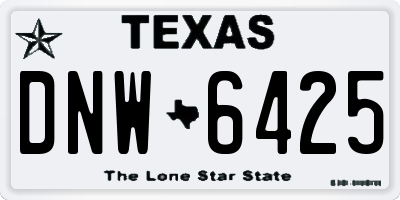 TX license plate DNW6425