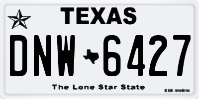 TX license plate DNW6427