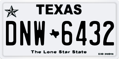 TX license plate DNW6432