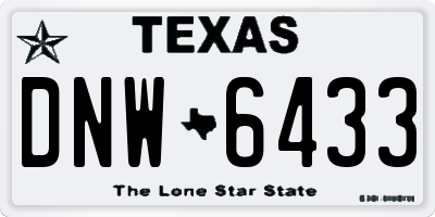 TX license plate DNW6433