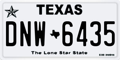 TX license plate DNW6435