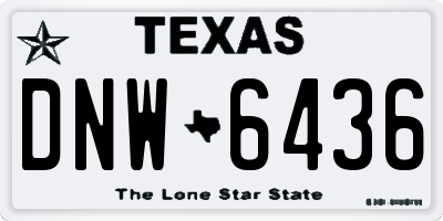 TX license plate DNW6436
