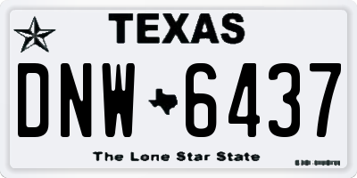 TX license plate DNW6437