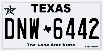 TX license plate DNW6442
