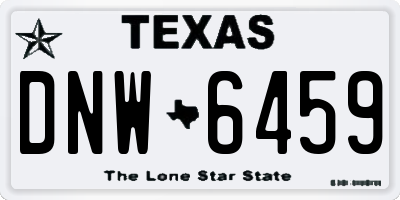 TX license plate DNW6459