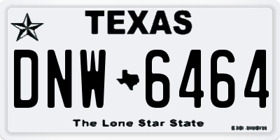 TX license plate DNW6464