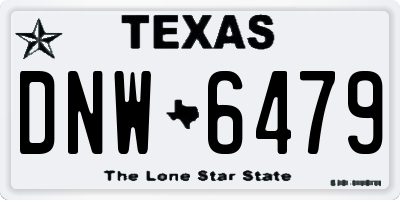 TX license plate DNW6479