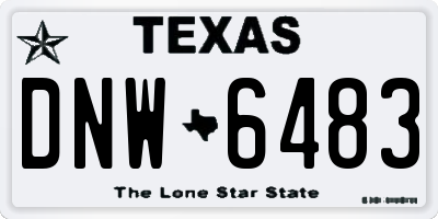 TX license plate DNW6483