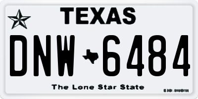 TX license plate DNW6484