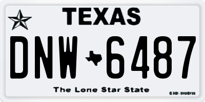 TX license plate DNW6487