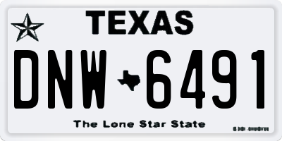 TX license plate DNW6491