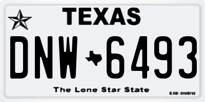 TX license plate DNW6493