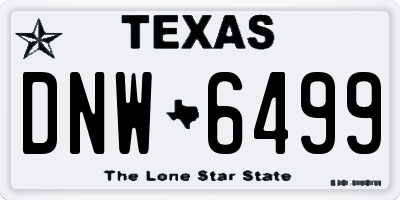 TX license plate DNW6499