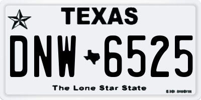 TX license plate DNW6525