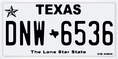 TX license plate DNW6536