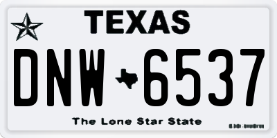 TX license plate DNW6537