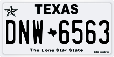 TX license plate DNW6563