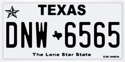 TX license plate DNW6565