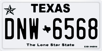 TX license plate DNW6568
