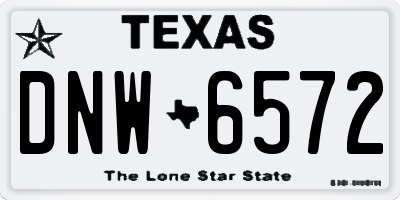 TX license plate DNW6572