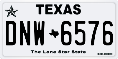 TX license plate DNW6576