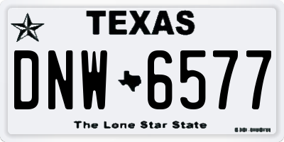 TX license plate DNW6577