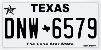 TX license plate DNW6579
