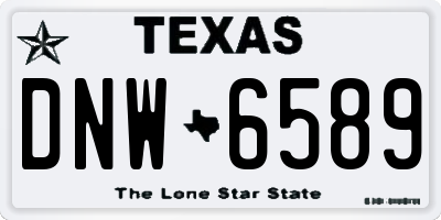 TX license plate DNW6589
