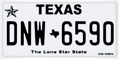 TX license plate DNW6590