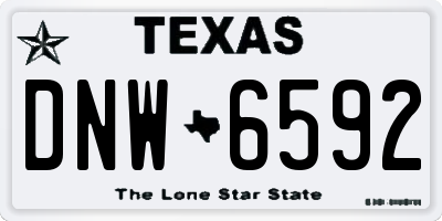 TX license plate DNW6592