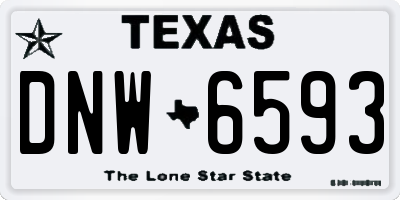 TX license plate DNW6593