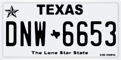 TX license plate DNW6653