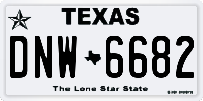 TX license plate DNW6682