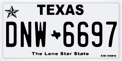 TX license plate DNW6697