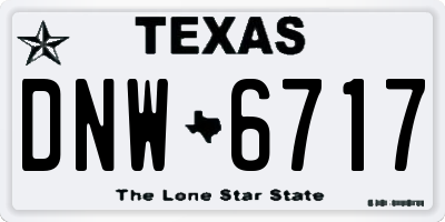 TX license plate DNW6717