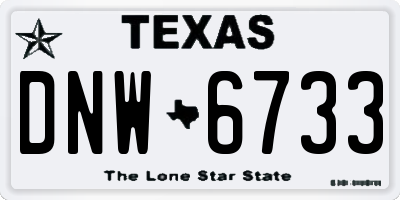 TX license plate DNW6733