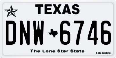 TX license plate DNW6746