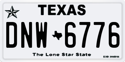 TX license plate DNW6776