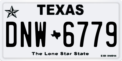 TX license plate DNW6779