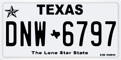 TX license plate DNW6797