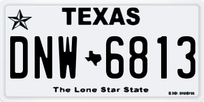 TX license plate DNW6813