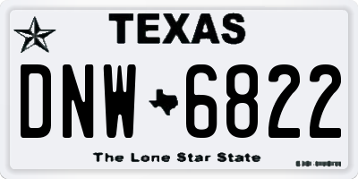 TX license plate DNW6822