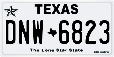 TX license plate DNW6823